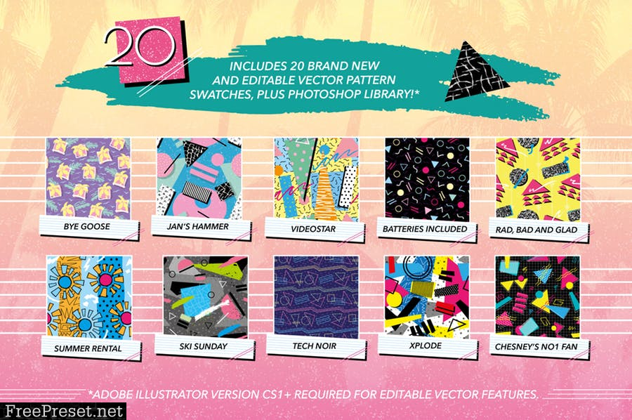 1980s Retro Patterns Volume Two 2JDGG84