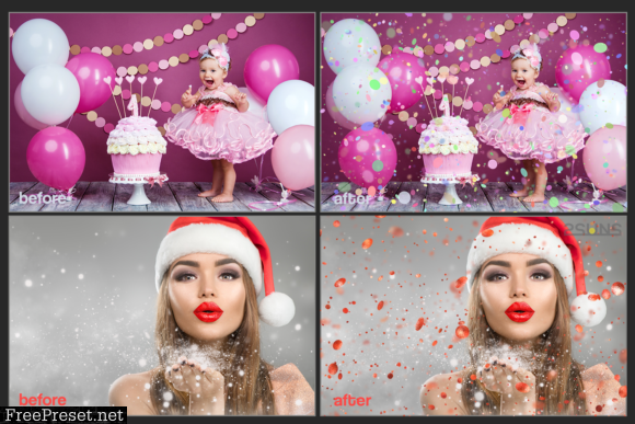 35 Confetti Overlays