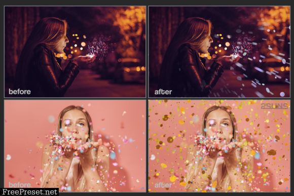 35 Confetti Overlays