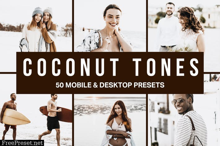 50 Coconut Tones Lightroom Presets and LUTs