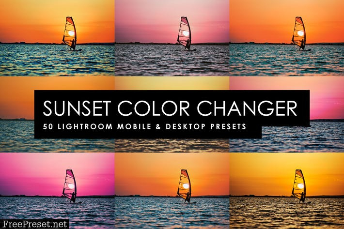 50 Sunset Color Changer Lightroom Presets and LUTs