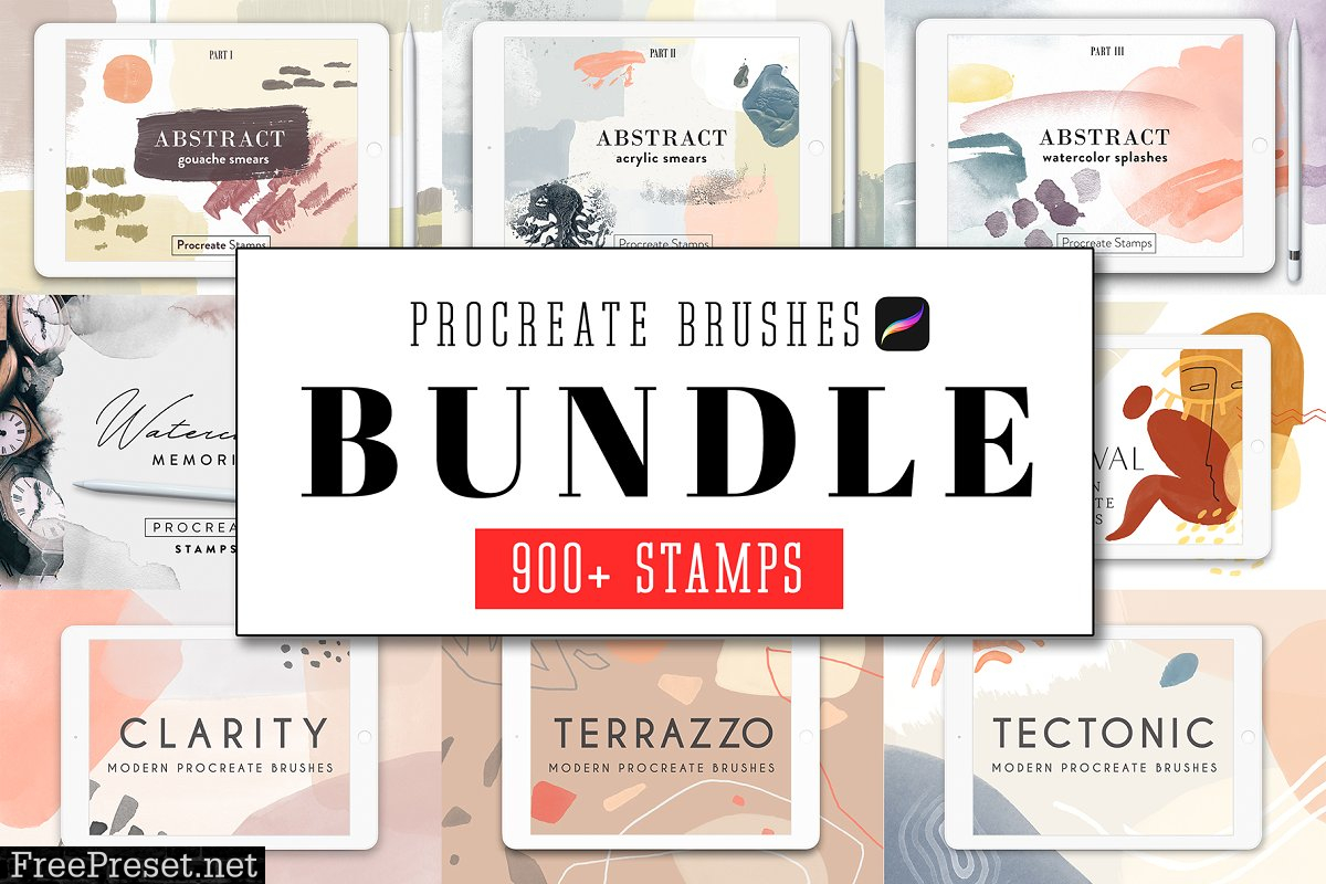 All Procreate Stamp Brushes Bundle 4515227