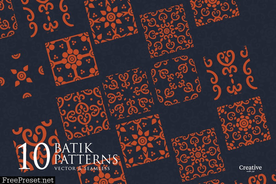 Batik Seamless pattern set B4RNKD8