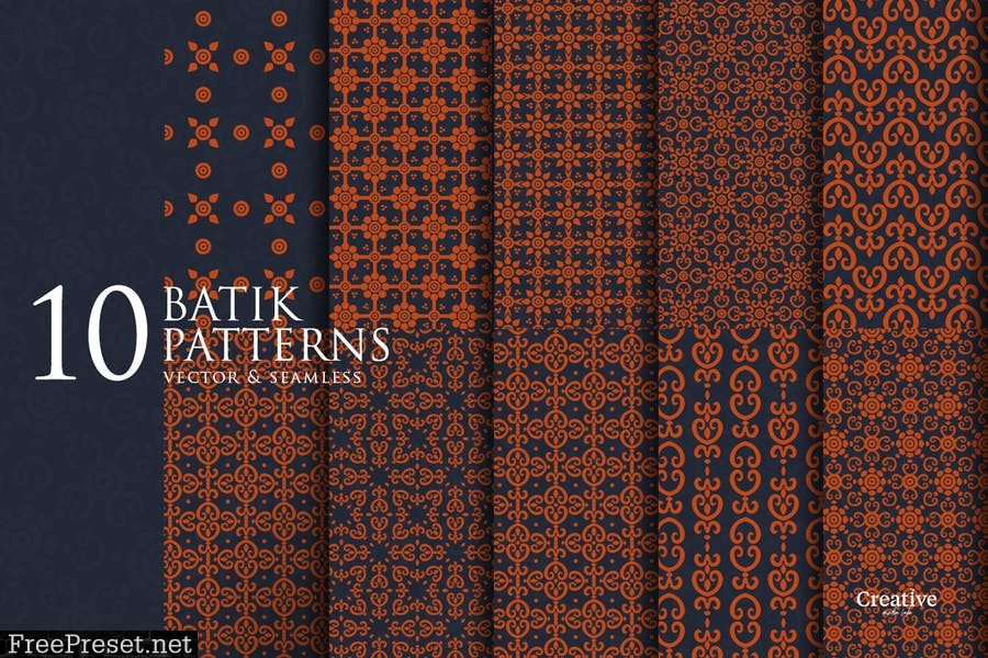 Batik Seamless pattern set B4RNKD8