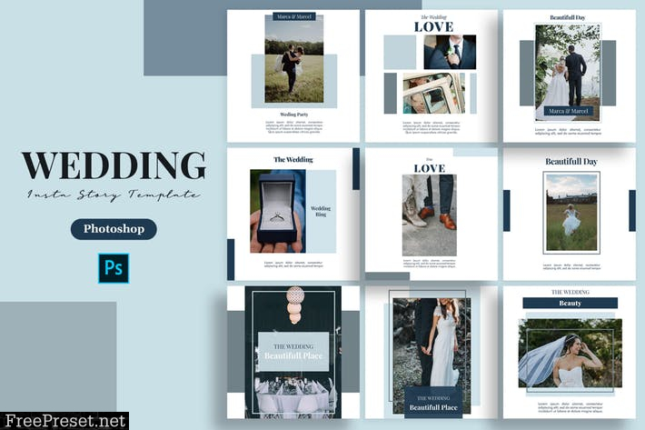 Bride - Wedding Instagram Post Template FSEYY7J