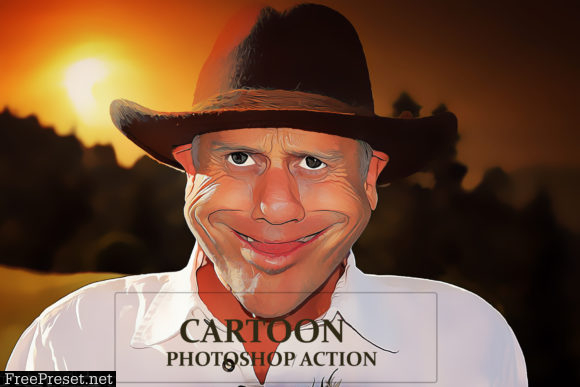 Cartoon Effect Photoshop Action Graphic