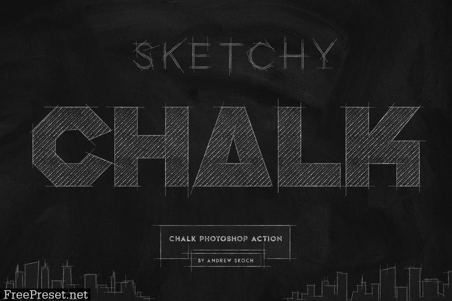 Chalk Lettering - Photoshop Action AUWJEZD