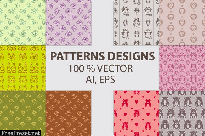 DIGITAL PAPERS PATTERN DESIGNS BUNDLE X8NCPPT