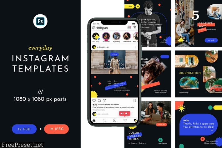 Everyday Instagram Templates 8KQ39AD