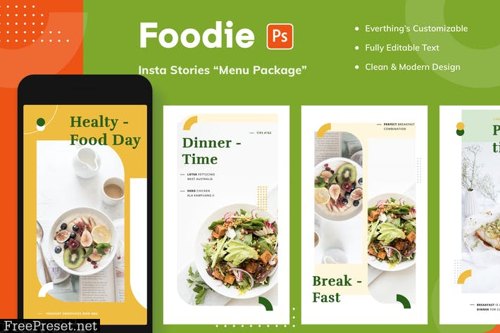 Foodie Insta Stories - Menu Package  U4EQK4G