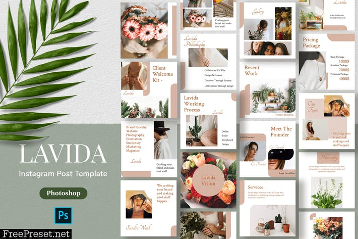 Lavida - Minimalism Instagram Post Template PZCSDZJ