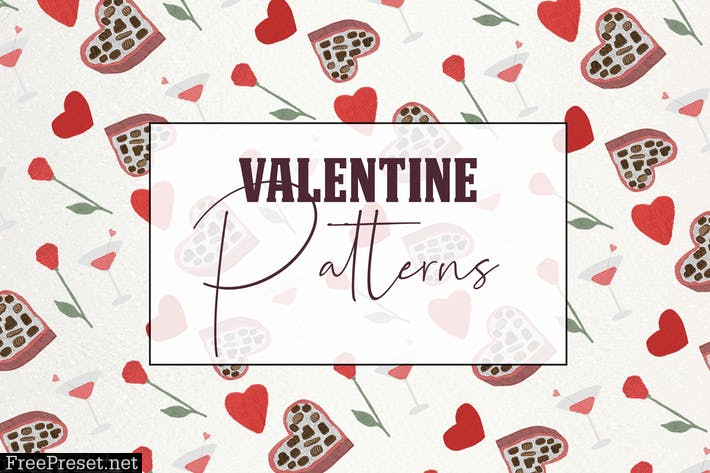 Lovely romantic seamless valentine patterns 3E579VH