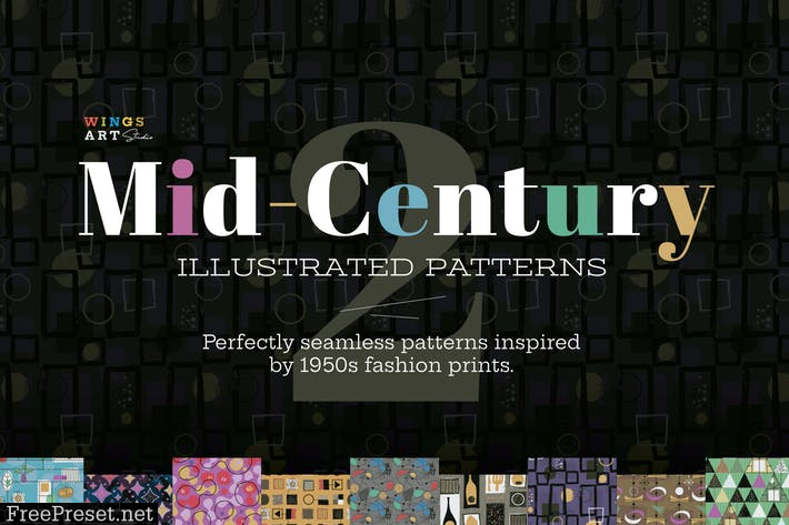 Mid-Century Illustrated Patterns TGELMZ6