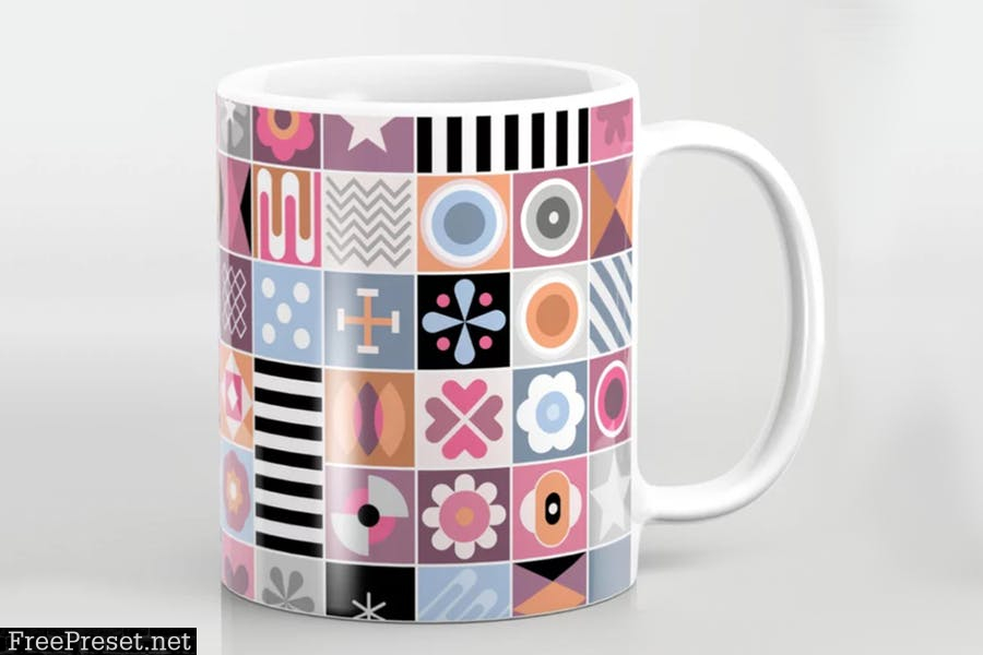 Mix of Abstract Geometric Patterns H2EZJ68