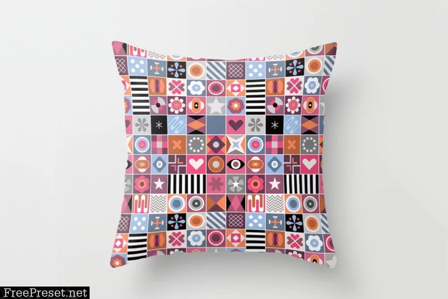 Mix of Abstract Geometric Patterns H2EZJ68