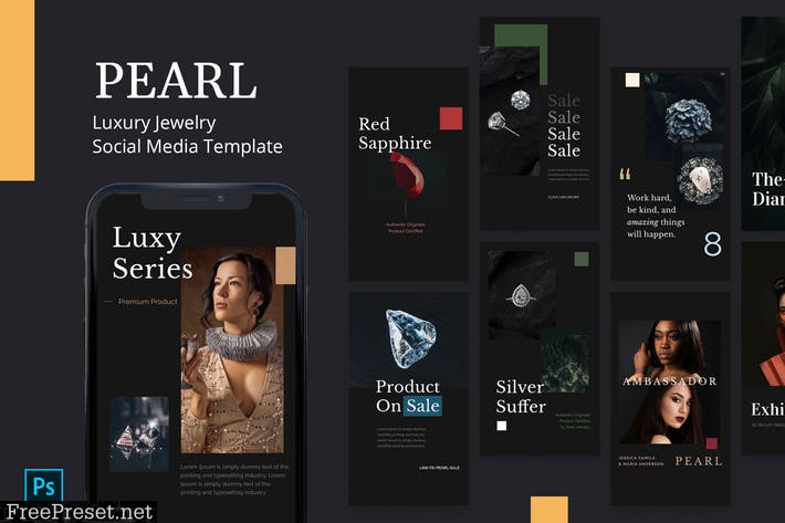 Pearl - Jewelry Instagram Story Template 8F62GFY