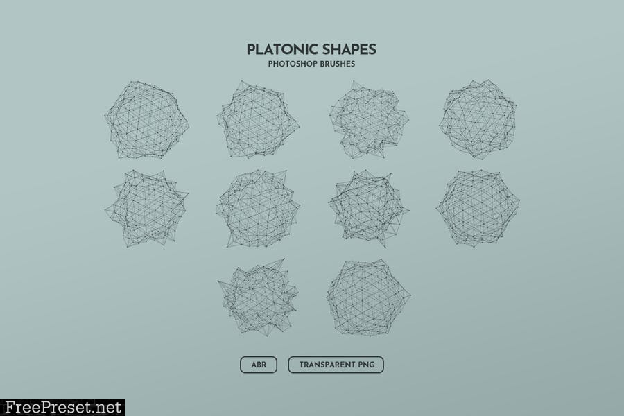 Platonic Polygonal Shapes Photoshop Brushes 3TL82RA