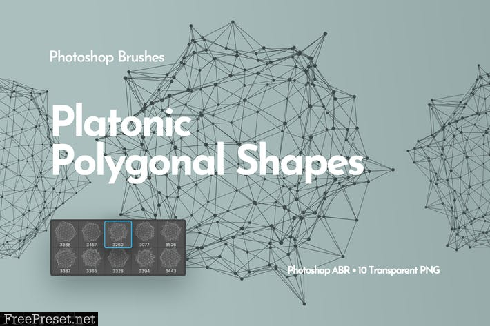 Platonic Polygonal Shapes Photoshop Brushes 3TL82RA