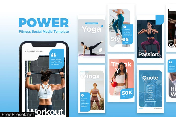 Power - Fitness Instagram Story Template WMSB4MF