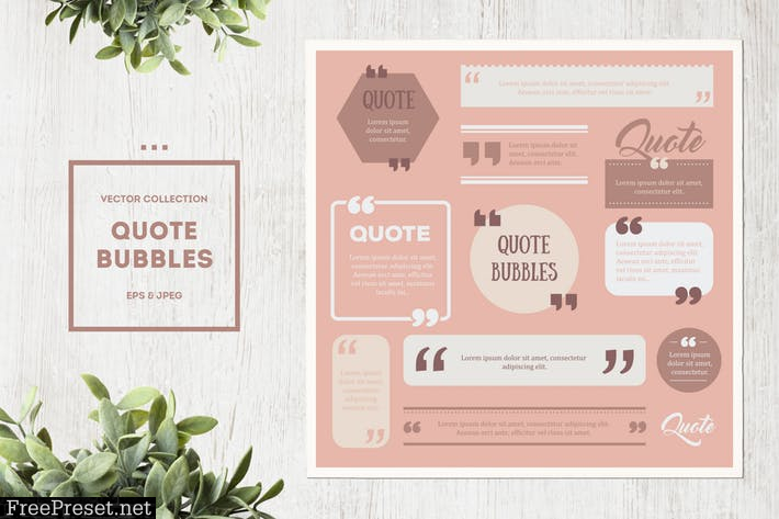 Quote Box Vector Set 3UL5KND