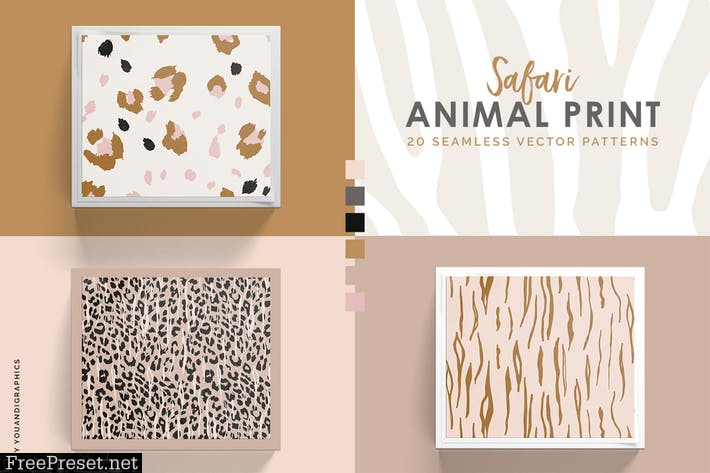 Safari - Animal Print Seamless Vector Patterns TQZKP8U