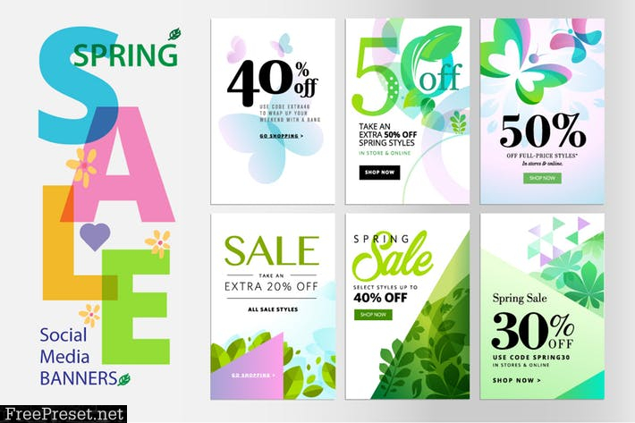 Spring sale banners 3YJS2LT