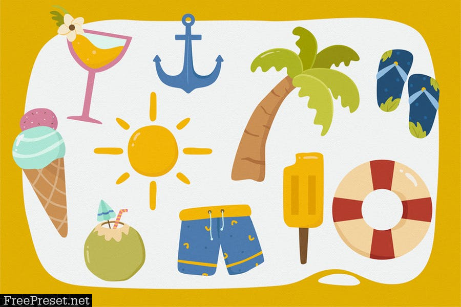 Summer Vector Clipart Pack RZ6BJNZ