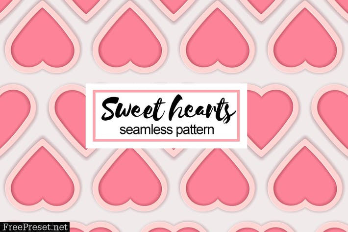 Sweet Hearts Seamless Pattern 78L476R