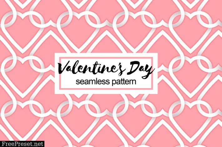 Valentine Pattern with Paper Hearts F2RWWKP