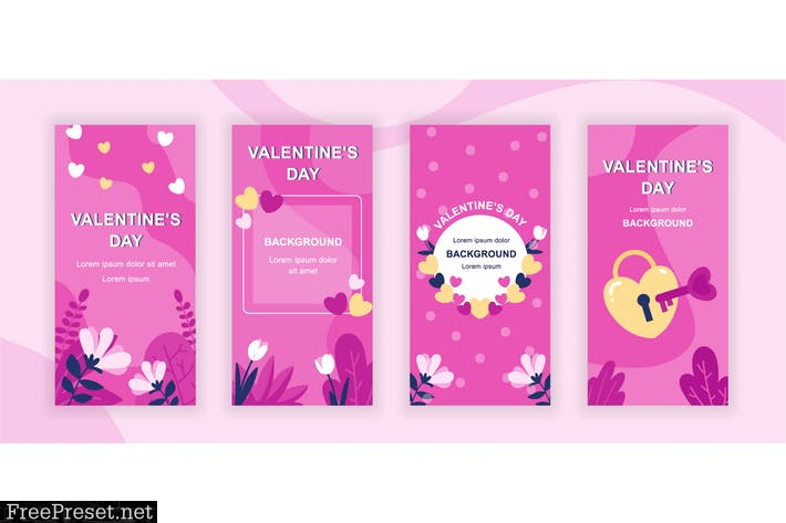 Valentines Day Instagram Stories Social Template XNLMS45