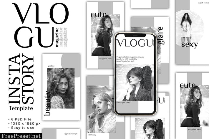 Vlogu Magazine Instagram Story Template 4SZDNGP