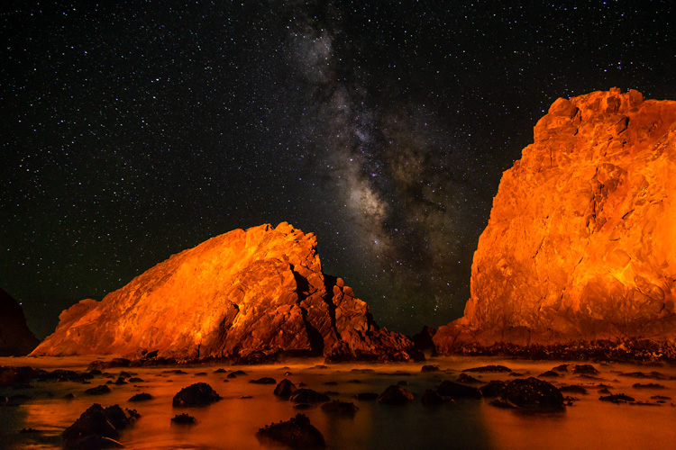 Big Sur California | Milky Way over the beach