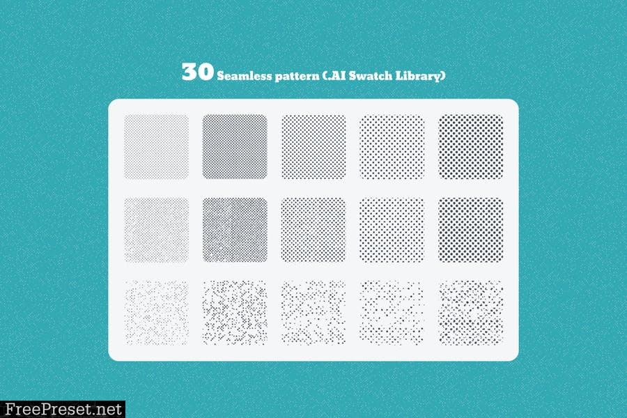 30 Seamless Tiled Halftone Pattern GJ6FQA