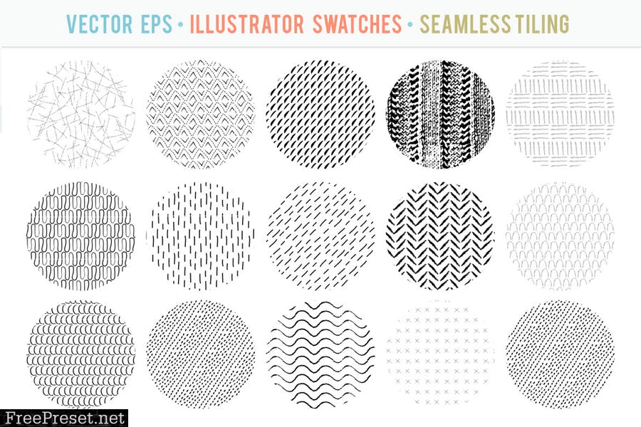 40 Seamless Tiling Vector Pattern Textures 34S6NW