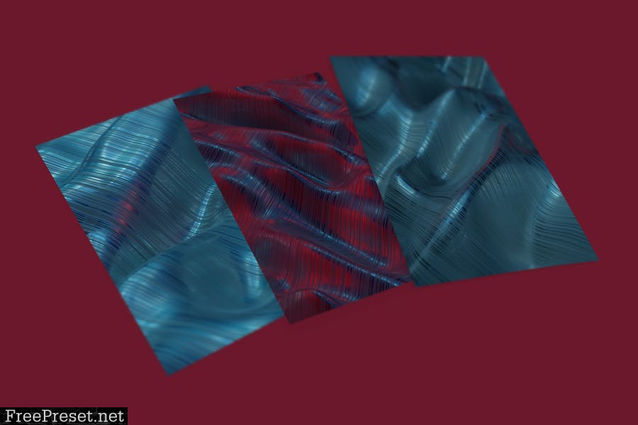 Abstract 3D Rendering Of Waves 43TAWJQ