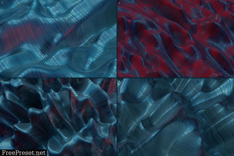 Abstract 3D Rendering Of Waves 43TAWJQ