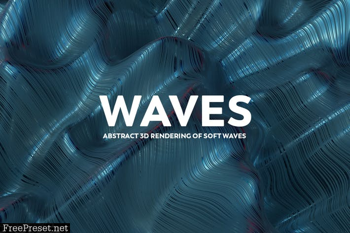 Abstract 3D Rendering Of Waves 43TAWJQ