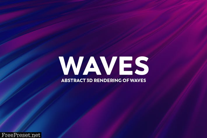 Abstract 3D Rendering of Waves  ZCK7JA4