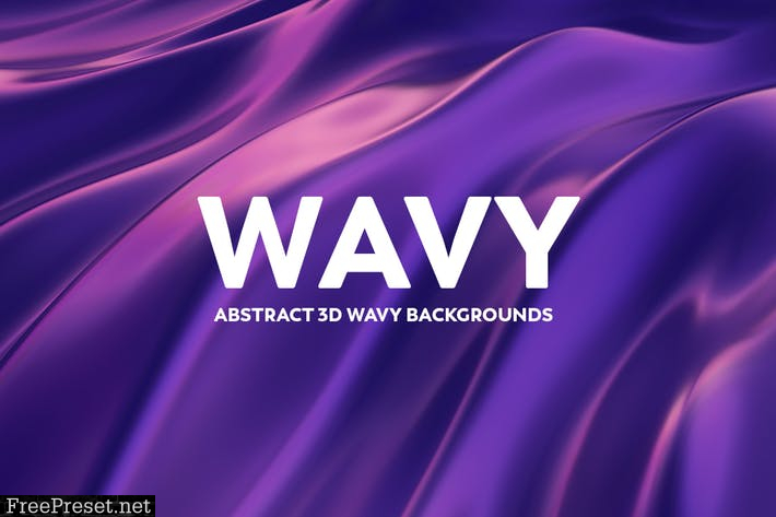 Abstract 3D Wavy Background - Blue & Purple SMSCK4J