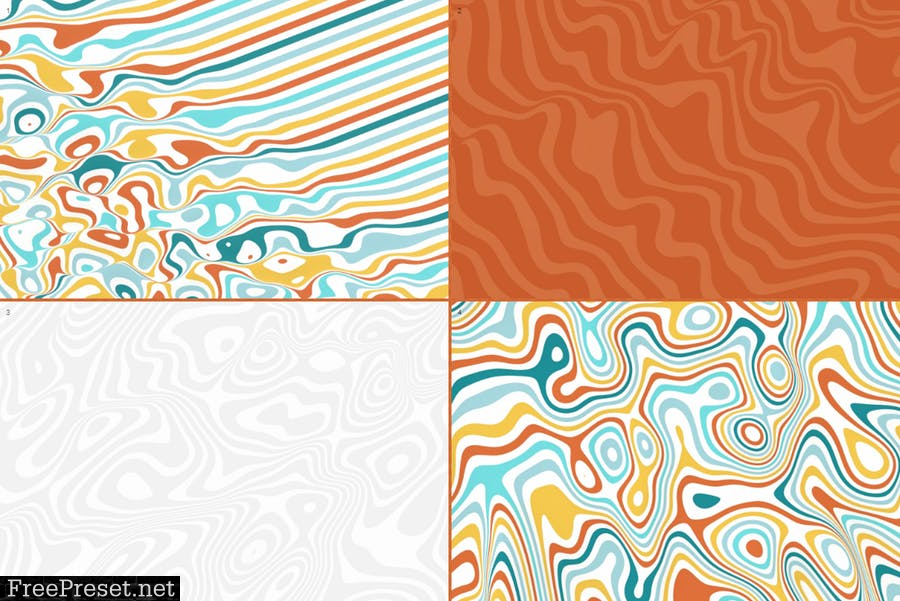 Abstract 3D Wavy Lines Background - Multi color GV65EDA