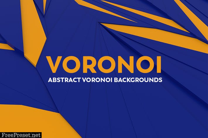 Abstract Voronoi Backgrounds - Blue and Orange Z6UBKXT