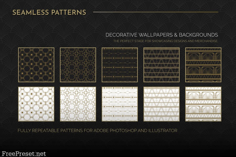 Art Deco Seamless Patterns Vol 1 LU8QYQ6