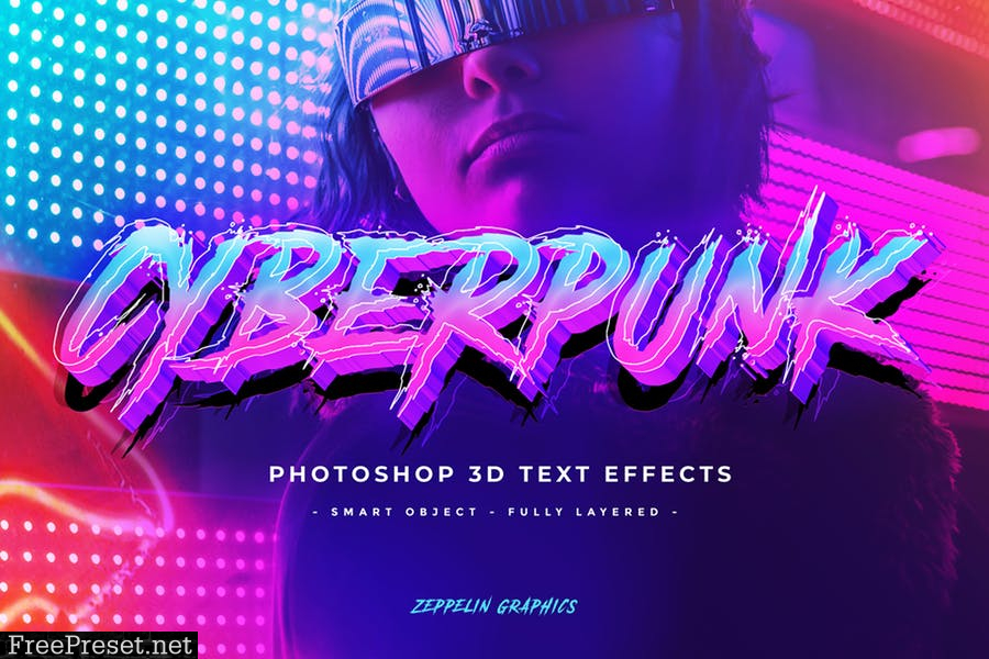 Cyberpunk 80s Text Effects 54AWETS