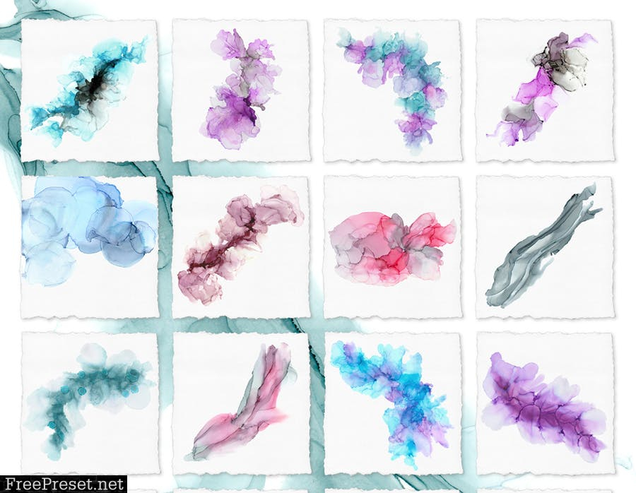 Elegant Alcohol Ink Textures  7NHKBXA