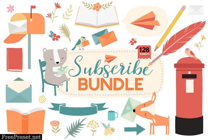 Email Newsletter & Mailing List Decorative Bundle 5CC3DM