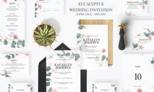 Eucalyptus Wedding Invitation HTU39RP