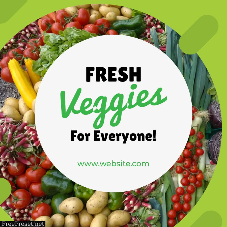 Fresh Veggies Social Media Posts Y3HRLD5