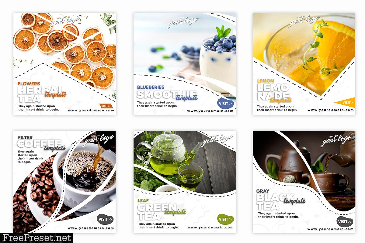 Instagram Post Template Banner-Drink 3223561