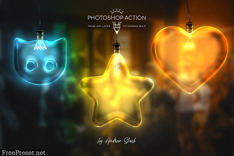 Light Bulb - Photoshop Action N527FVY