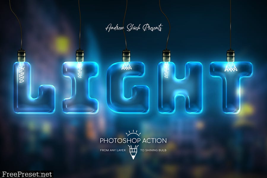 Light Bulb - Photoshop Action N527FVY